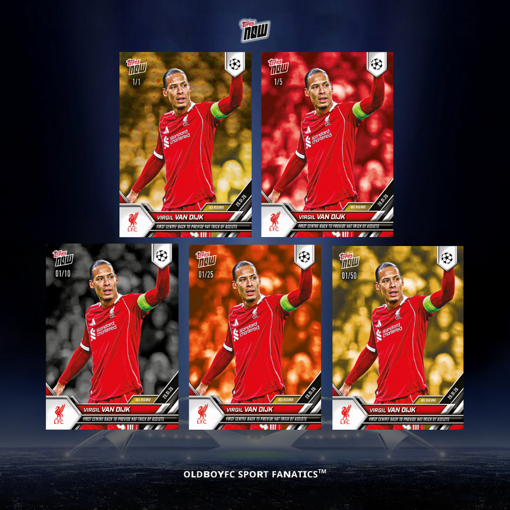 Topps Now Virgil van Dijk 25/26 UCL 球星卡 帶編卡圖