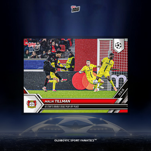 Topps Now Malik Tillman 25/26 UCL 球星卡 正面圖