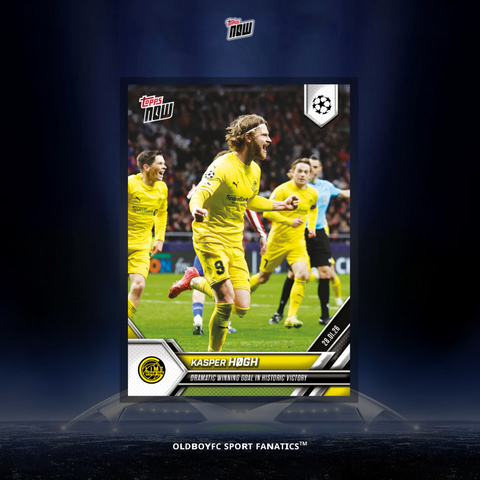 Topps Now Kasper Høgh 25/26 UCL 球星卡 正面圖