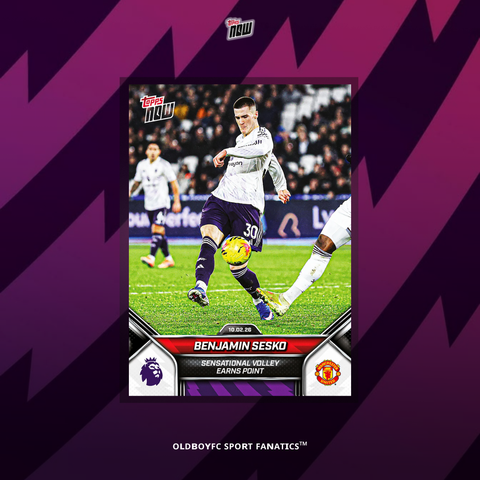 Topps Now Benjamin Sesko 25/26 英超 球星卡 正面圖