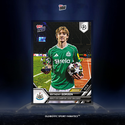 Topps Now Anthony Gordon 25/26 UCL #92 球星卡 正面圖