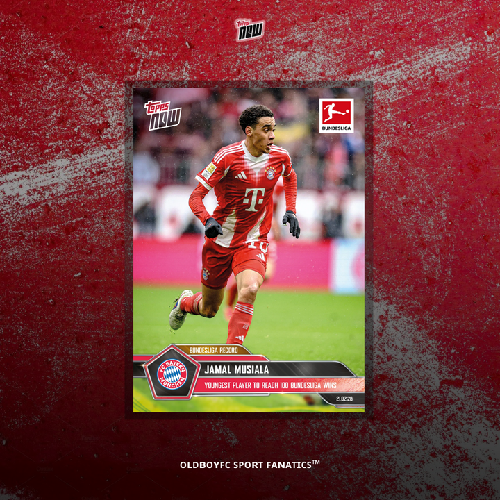 Topps Now Jamal Musiala 25/26 德甲 #128 球星卡 正面圖