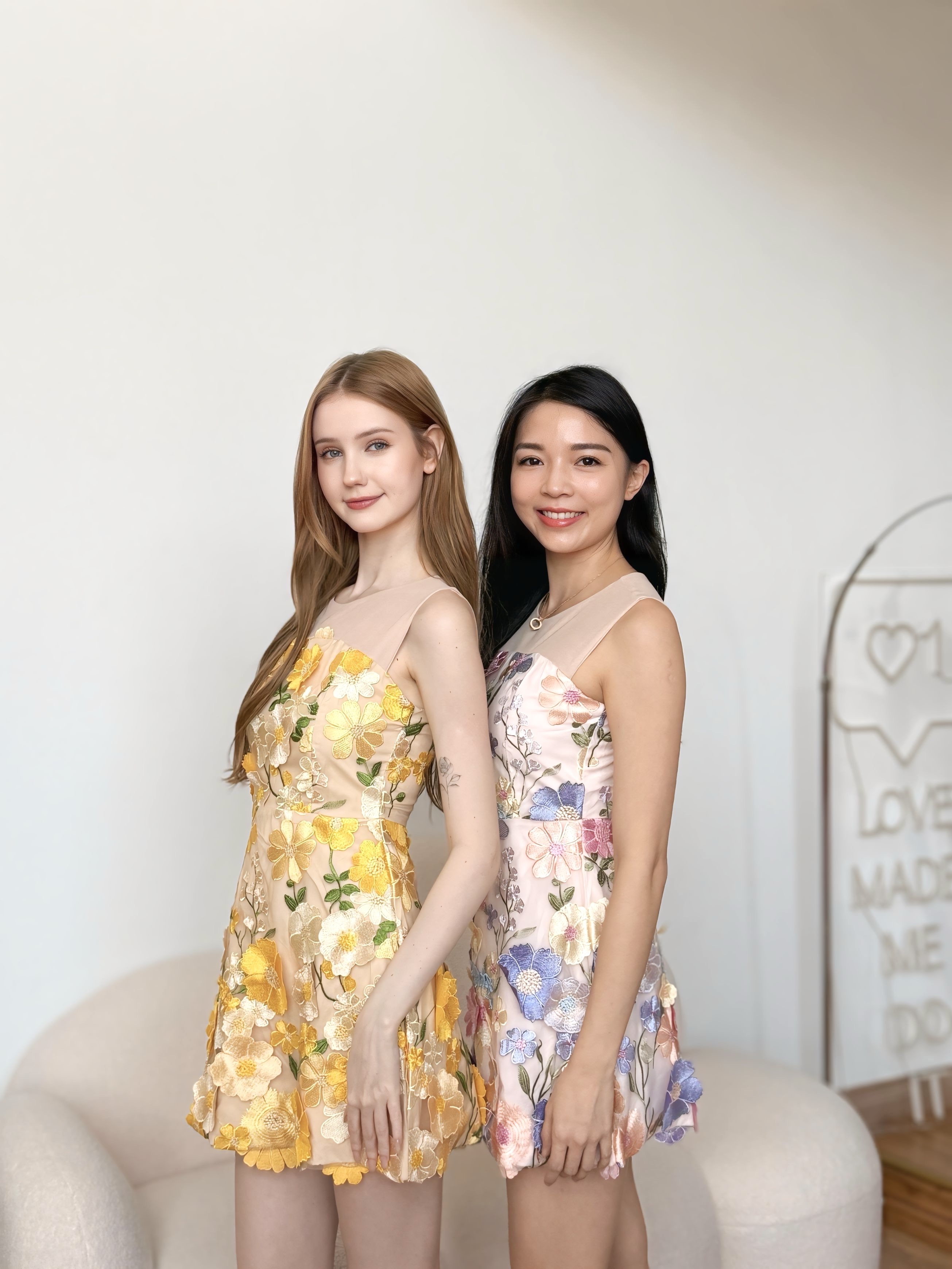 Amoura Floral Embroidered Mini Dress - 52672 | Love By Abbie