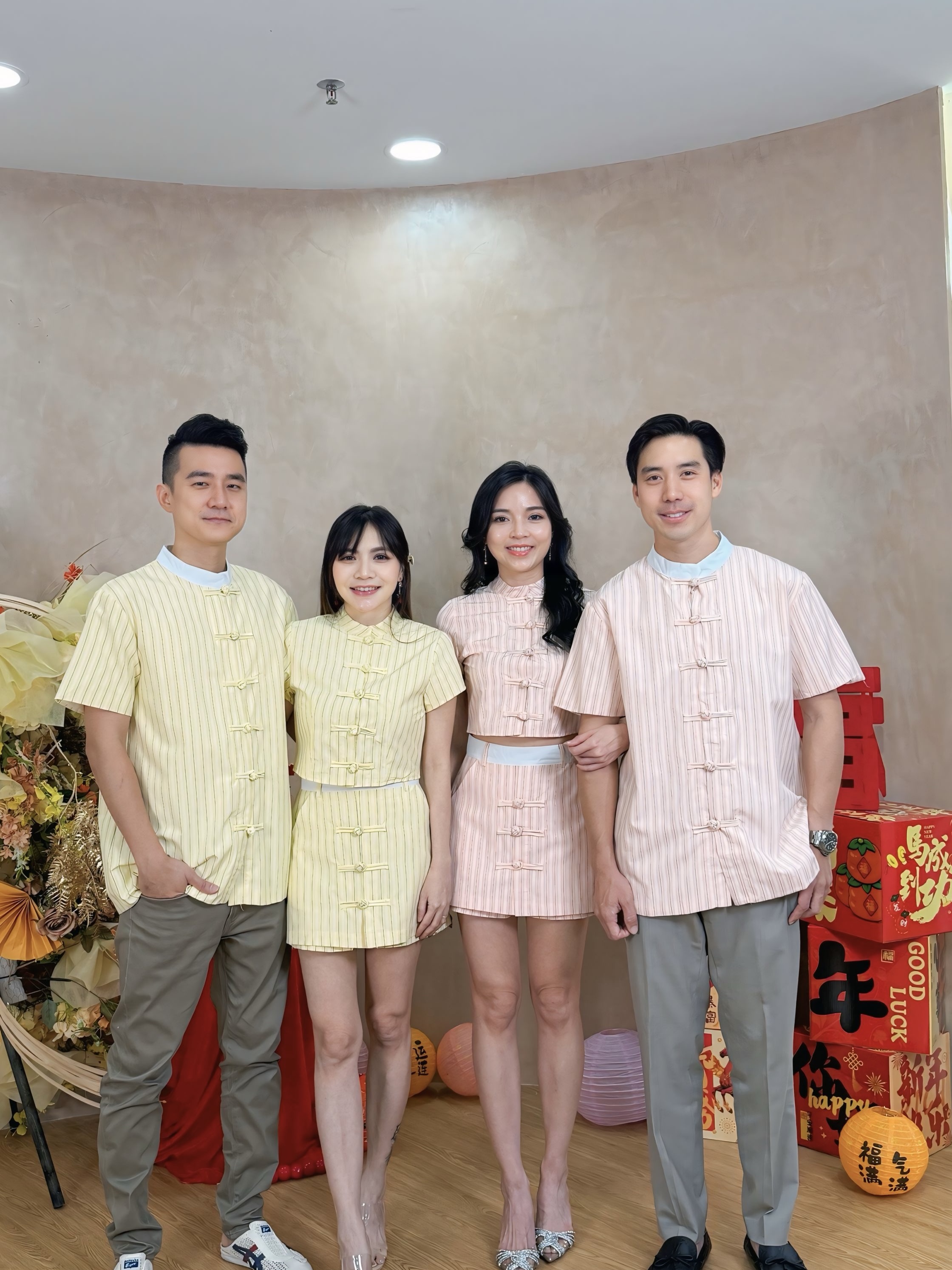 Striped Cheongsam Couple Set | Love By Abbie