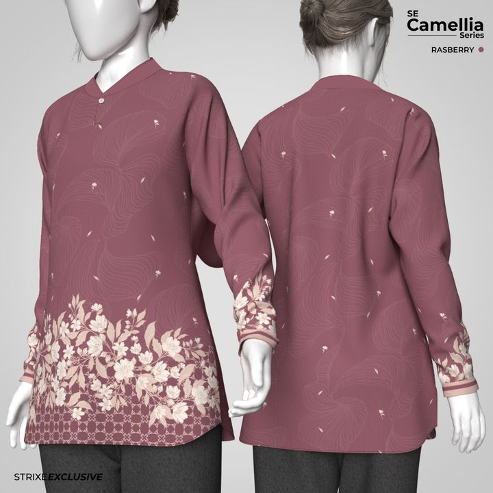 Mockup Blouse Camellia Rasberry