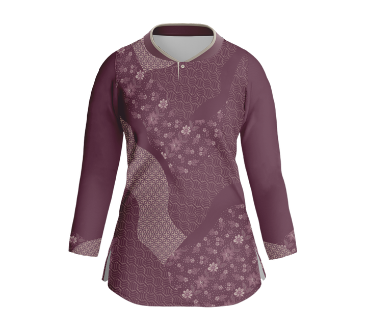 AZALEA BLOUSE FRONT - RASPBERRY