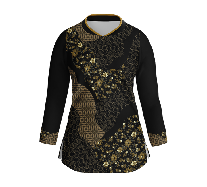AZALEA BLOUSE FRONT - BLACK