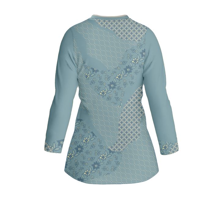 AZALEA BLOUSE BACK - TURQUOISE
