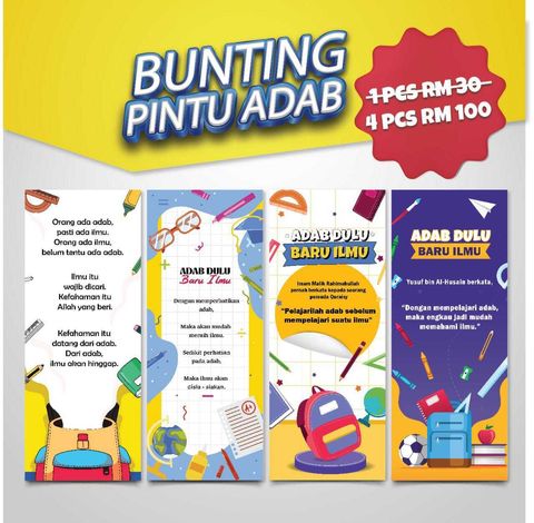 Bunting Adab 4 RM100