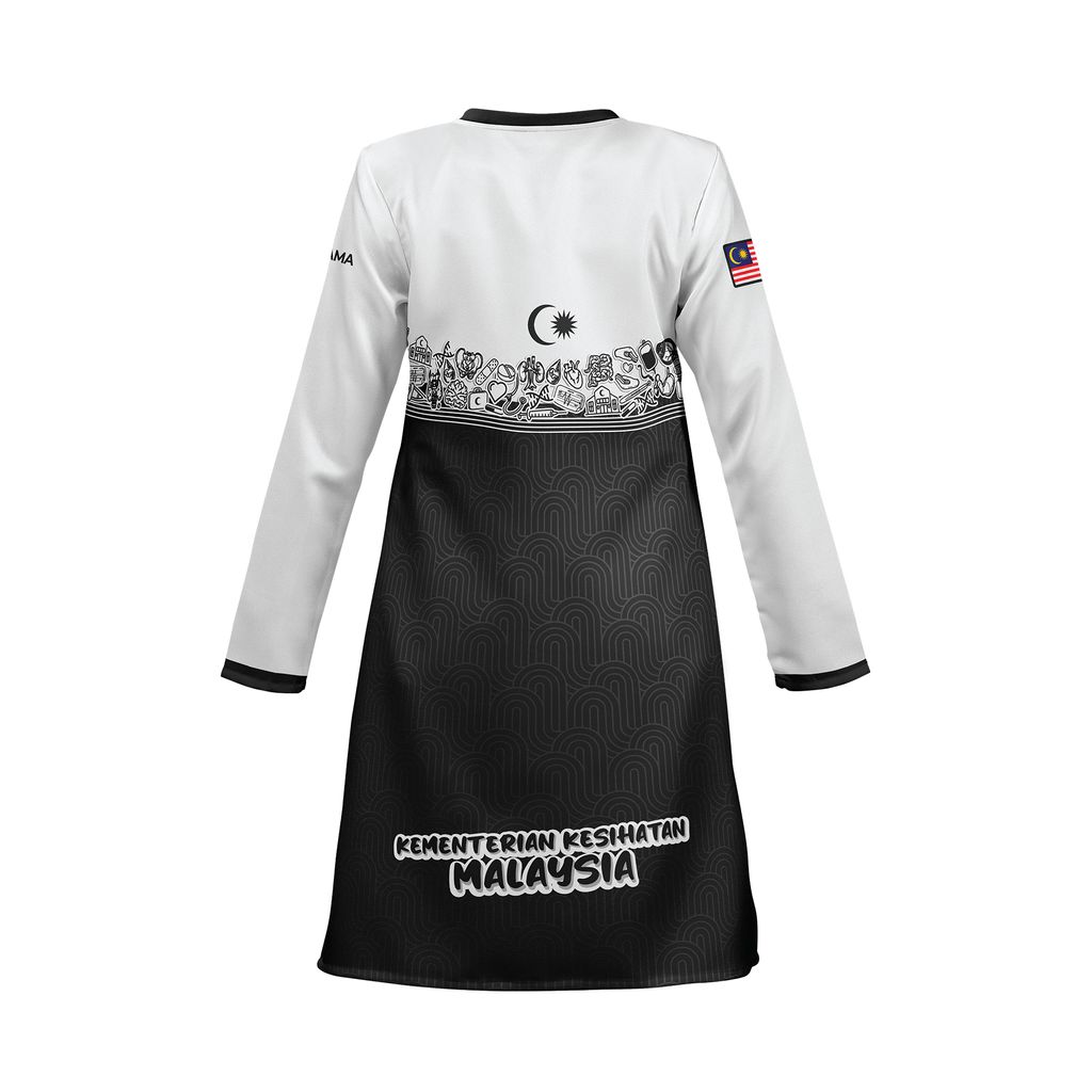 KKM DOODLE BLACK MUSLIMAH BACK