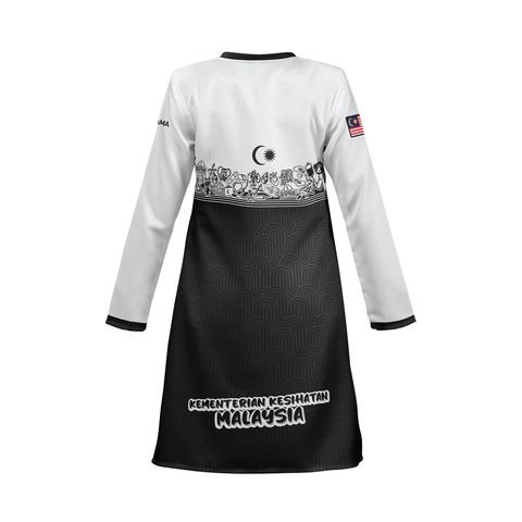 KKM DOODLE BLACK MUSLIMAH BACK