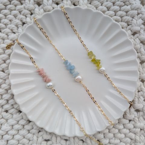 SPRING PETAL PATH | 春日花徑 天然石 X 巴洛克珍珠手鍊