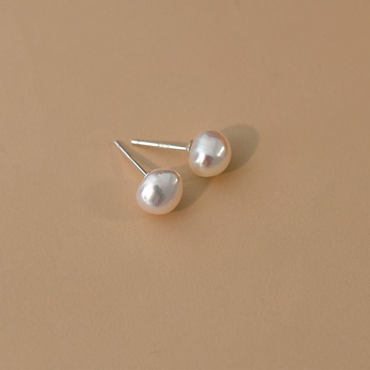 Dainty Baroque Pearl｜巴洛克極簡珍珠耳環(耳釘)