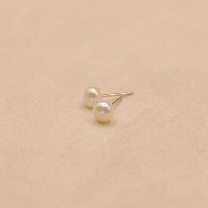 Classic Freshwater Pearl｜天然淡水珍珠耳環(耳釘)