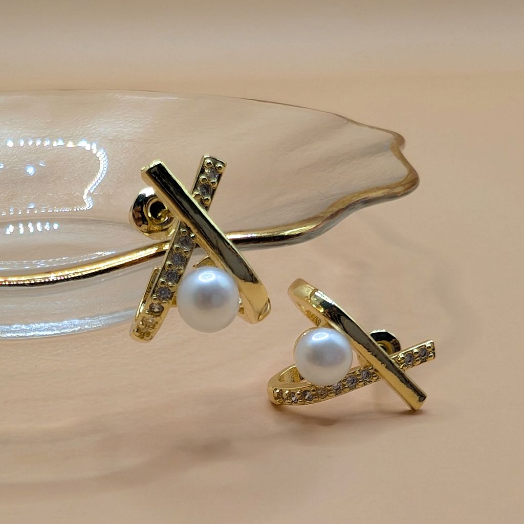 Entwine｜璀璨交織珍珠耳環