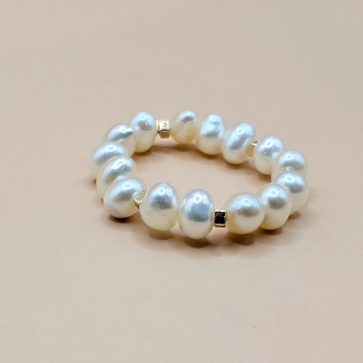 Rice Pearls｜米粒珍珠 彈力戒指