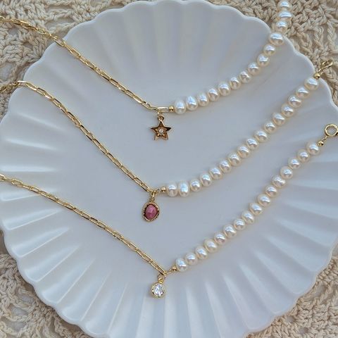 Layered Charm｜珍珠鍊條吊飾手鍊