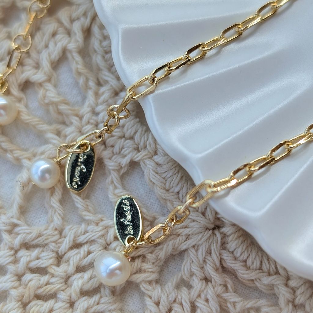 Layered Charm｜珍珠鍊條吊飾手鍊