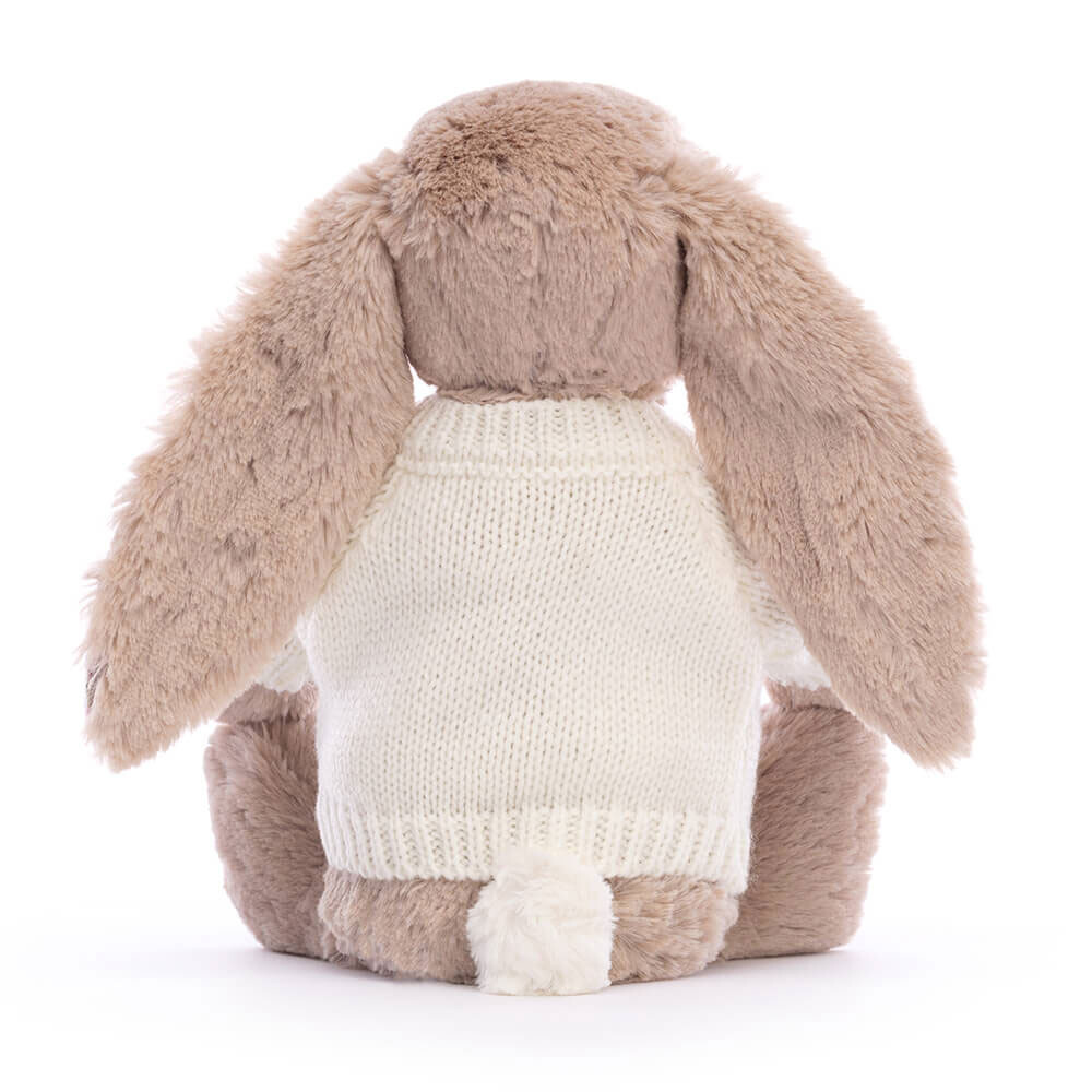 Blossom Bea Beige Bunny With Personalised Cream Jumper 3