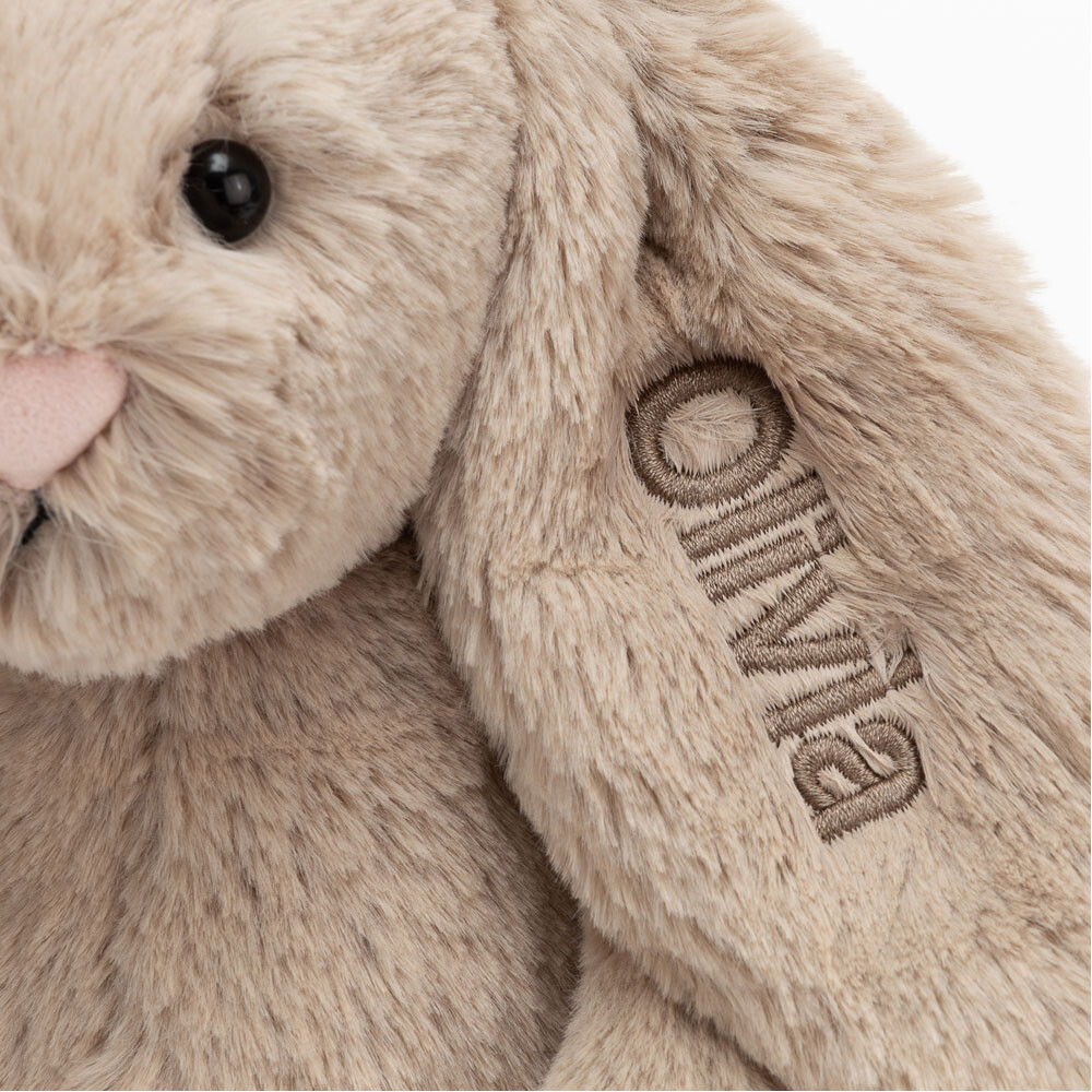 Personalised Bashful Beige Bunny Medium 5