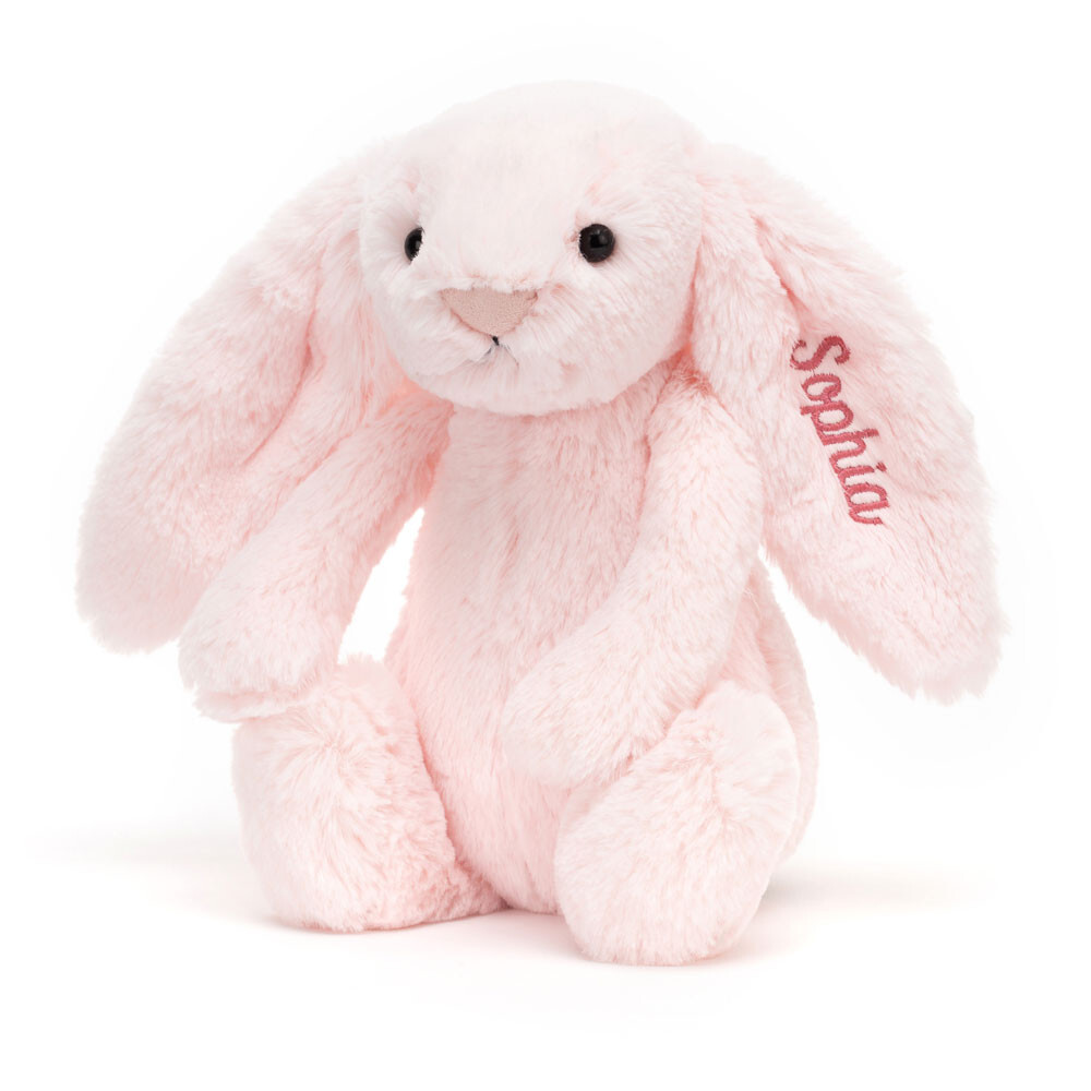Personalised Bashful Pink Bunny Medium 0