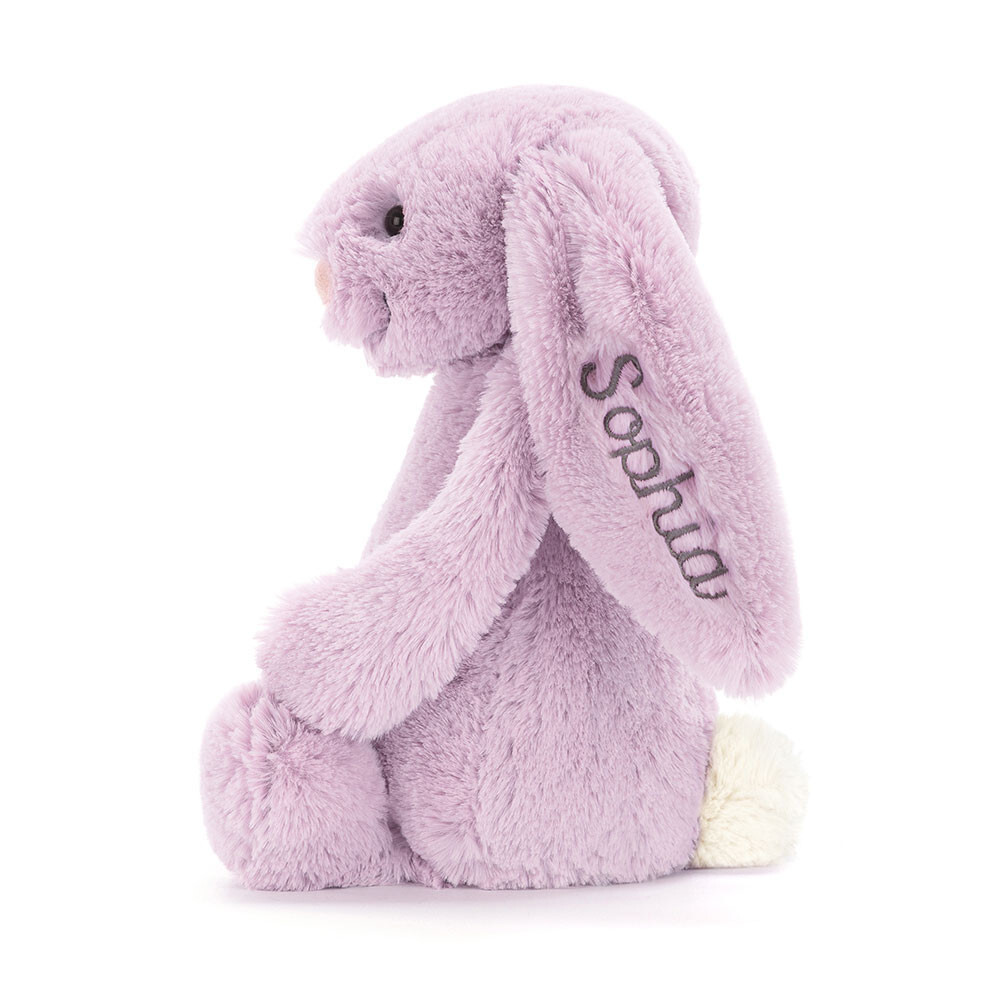 Personalised Bashful Lilac Bunny Medium 2