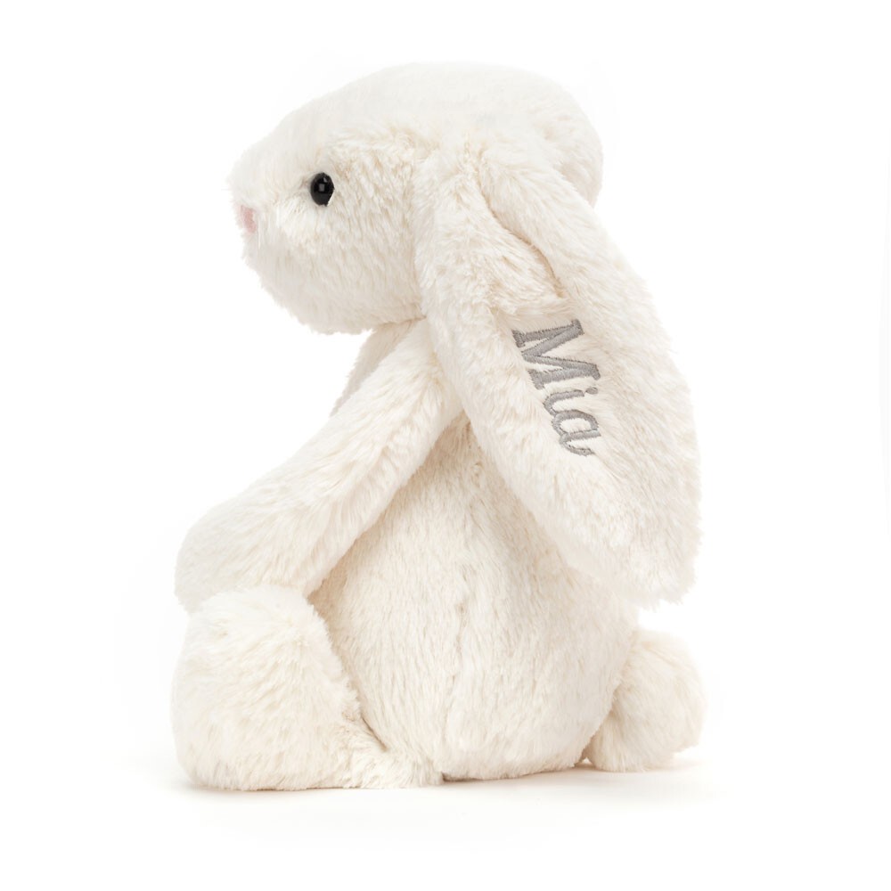 Personalised Bashful Cream Bunny Medium 1