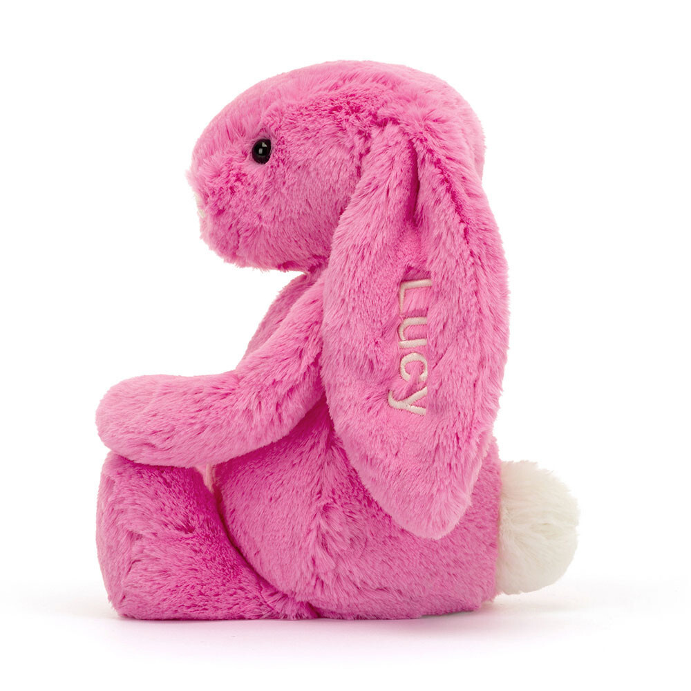 Personalised Bashful Hot Pink Bunny Medium 1