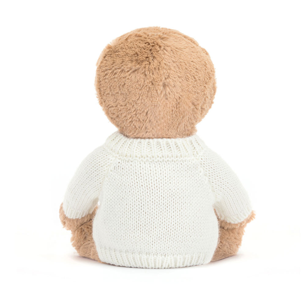 Bashful Sloth With Personalised Cream Jumper 3