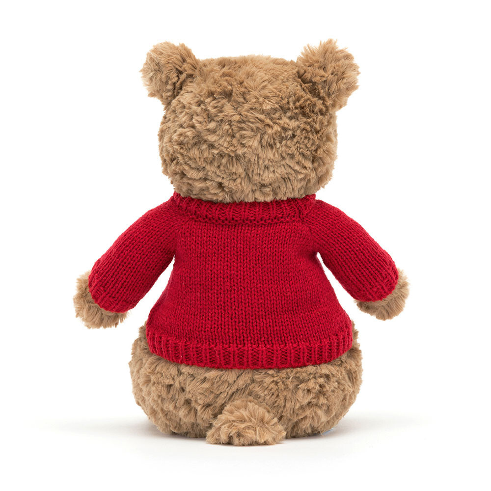 Bartholomew Bear With Personalised Red Jumper 3