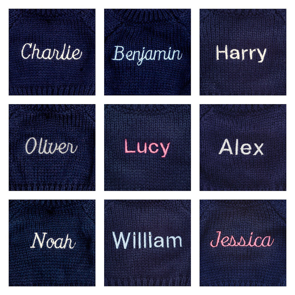 Bashful Terrier With Personalised Navy Jumper 4