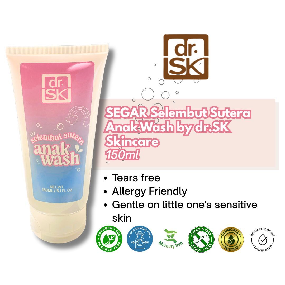 dr.SK Selembut Sutera Anak Wash 150ml allergy friendly gentle cleanser for baby sensitive skin