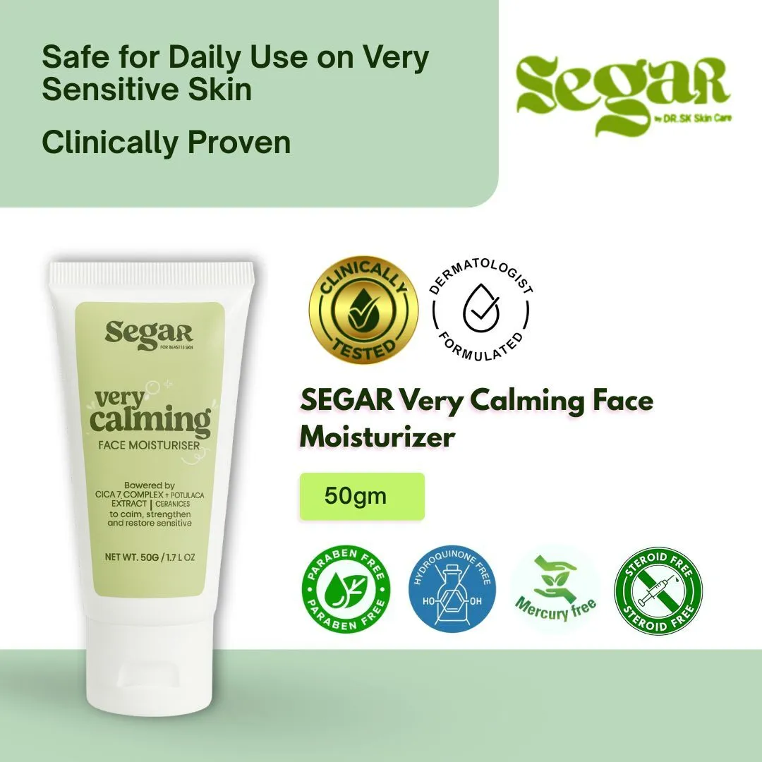 SEGAR Very Calming Face Moisturiser dermatologist formulated safe for very sensitive skin