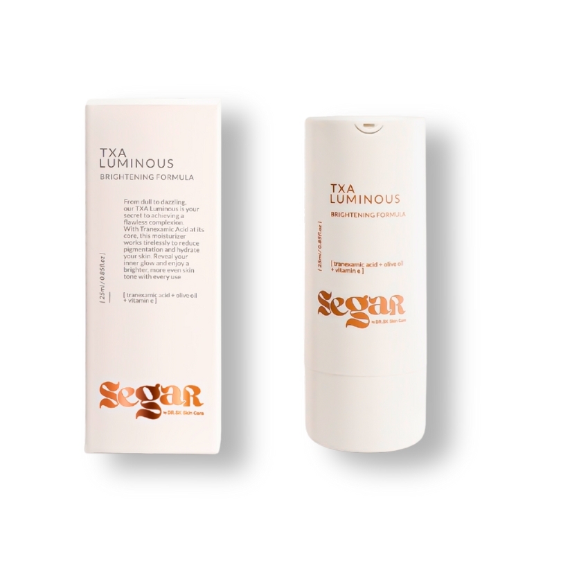 SEGAR TXA Luminous Brightening Moisturiser 25ml with Tranexamic Acid Olive Oil and Vitamin E
