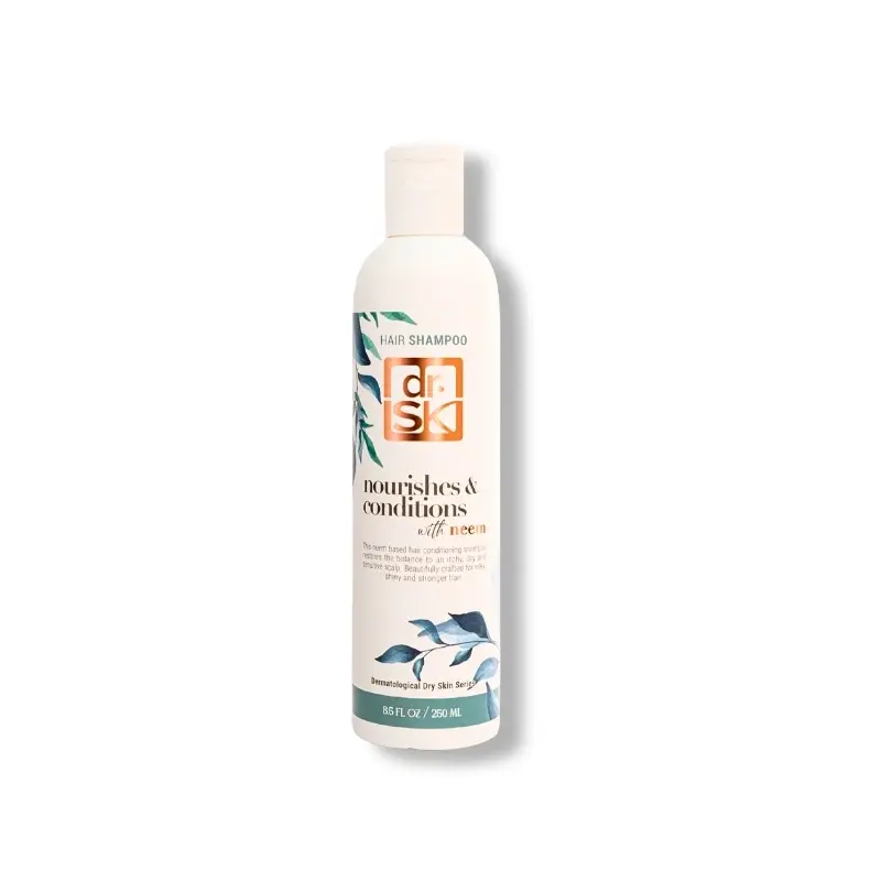 dr.SK Neem Hair Shampoo 250ml gentle formula for dry itchy scalp restores balance and adds natural shine