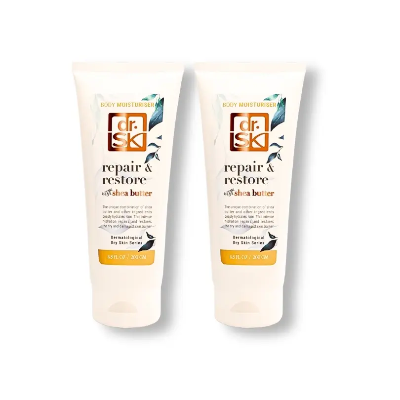 dr.SK Repair and Restore Body Moisturiser with Shea Butter 200g combo for dry sensitive skin barrier repair and hydration