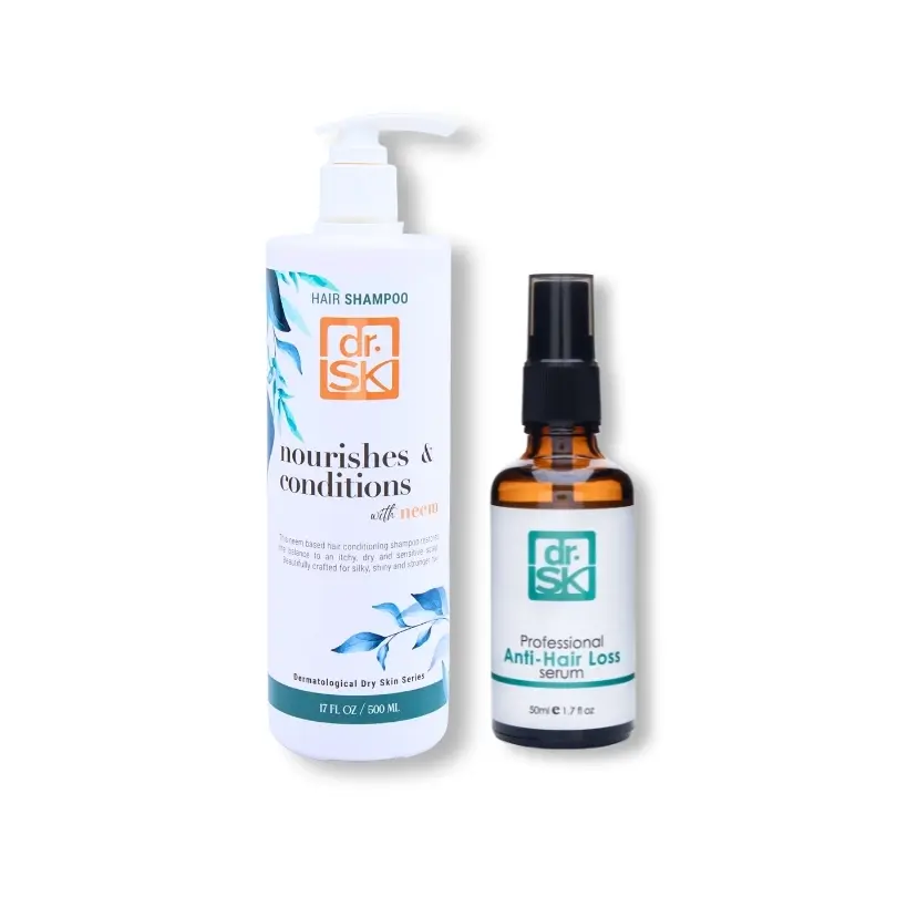 dr.SK Anti Hair Loss Collection Neem Shampoo and Professional Serum for stronger healthier hair