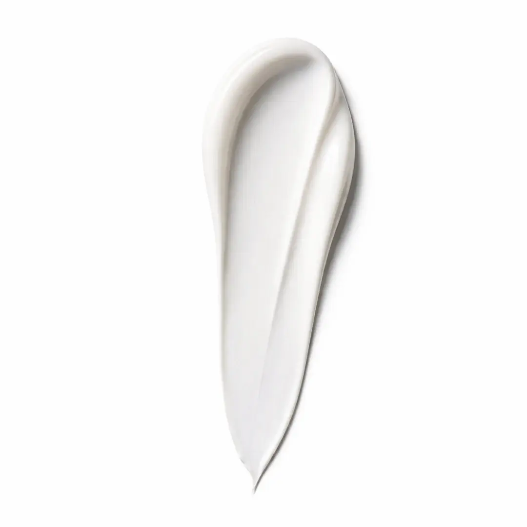 Lightweight white lotion texture of SEGAR Brightglow hybrid SPF 50 sunscreen with vitamin C