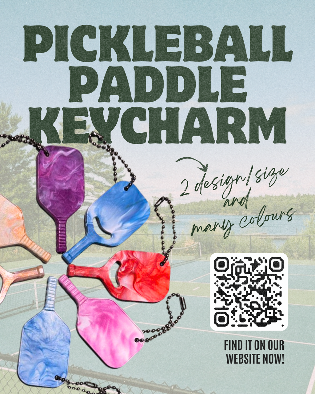 pickleball paddle keycharm
