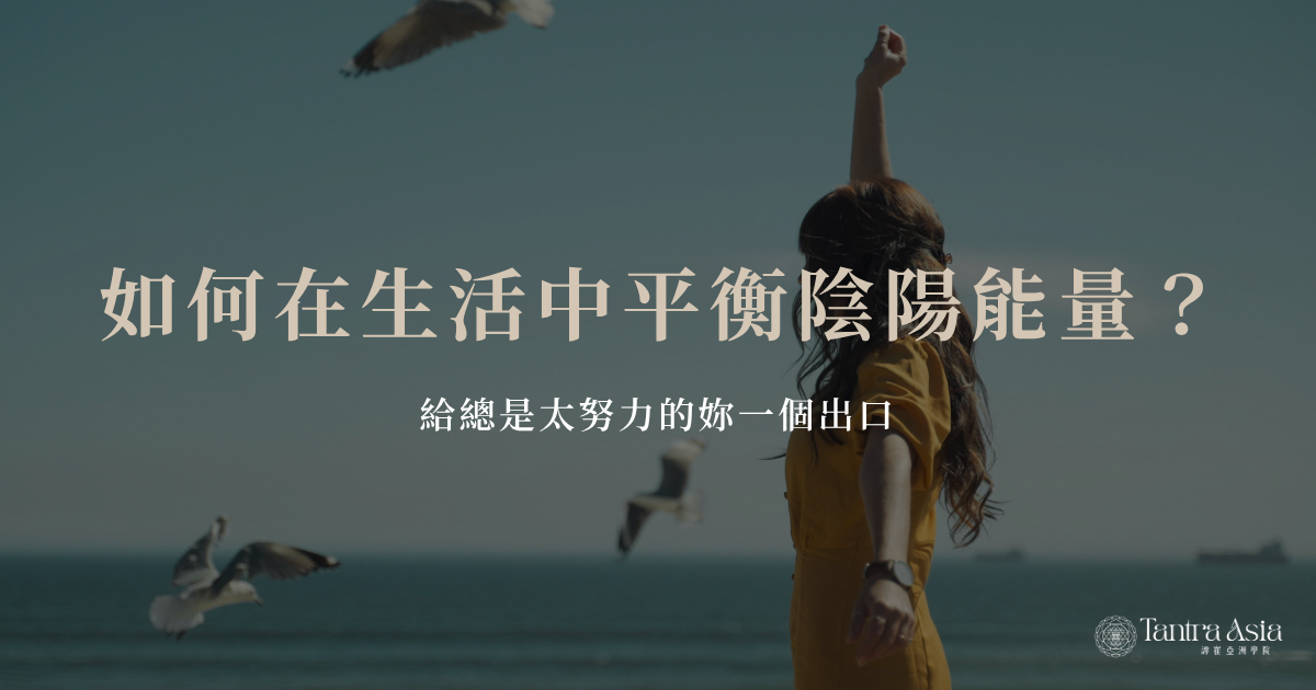 如何在生活中平衡陰陽能量？給總是太努力的妳一個出口