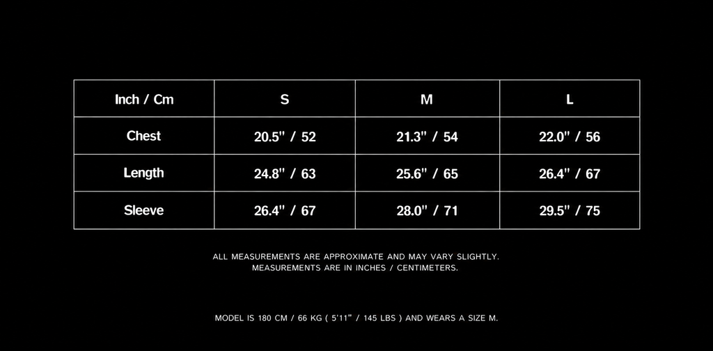 TENRYU-SIZE-CHART