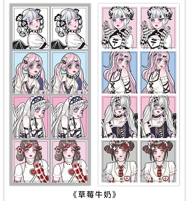 PM少女的祈祷系列不干胶哑膜贴纸详情页_05