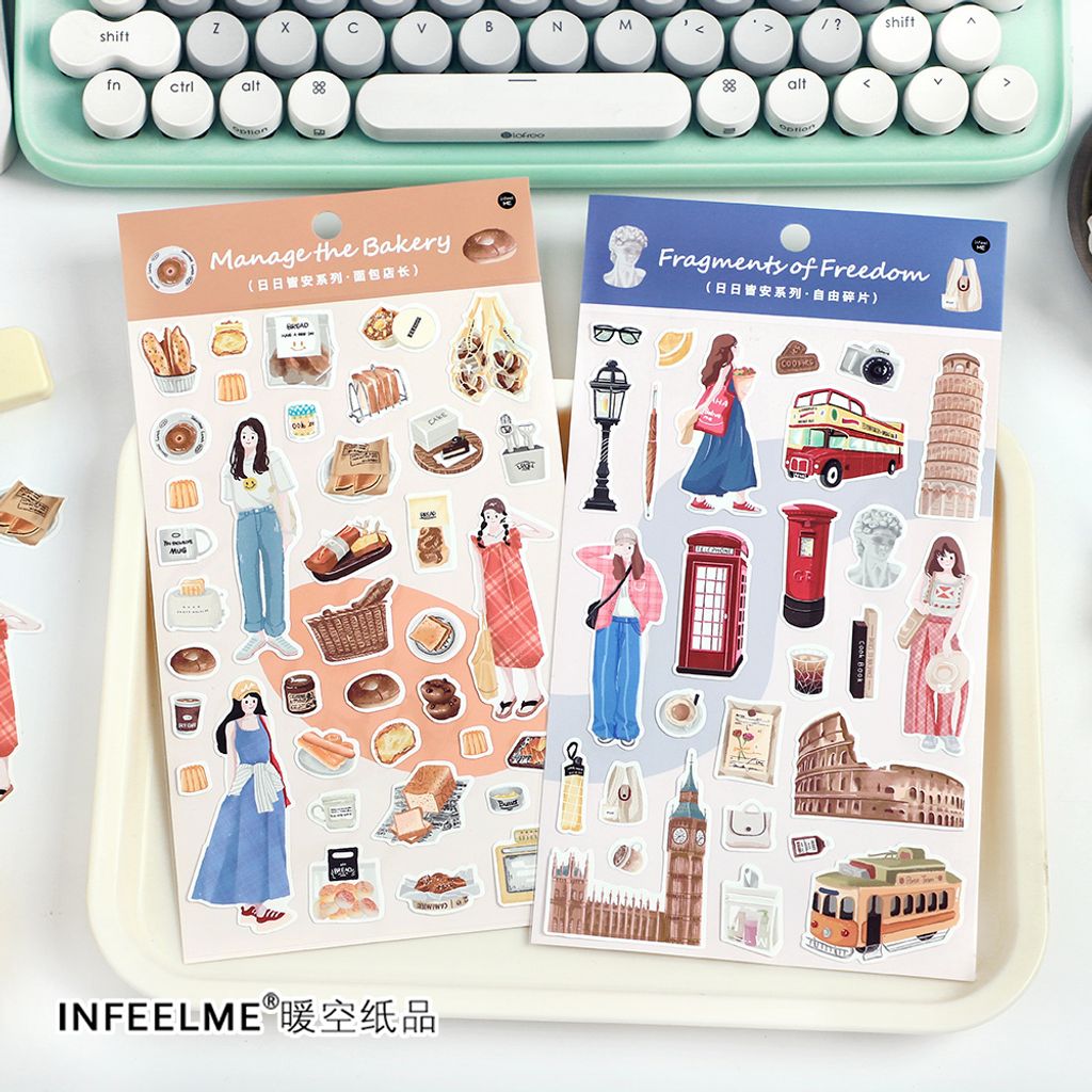 日日皆安系列不干胶贴纸主图5