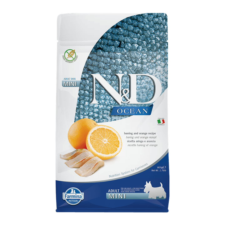 OD-01008法米納天然海洋系列OD1全齡犬無穀鯡魚甜橙小顆粒800g