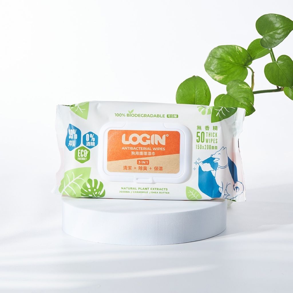 洛格3合一除臭抑菌護理濕紙巾(50抽狗用)03