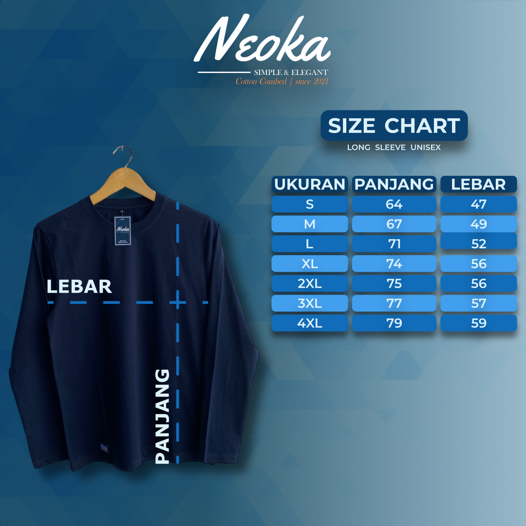 Long Sleeve Size Chart