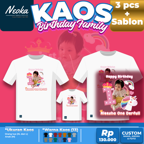 Unicorn (Kaos+Sablon Family Birthday)