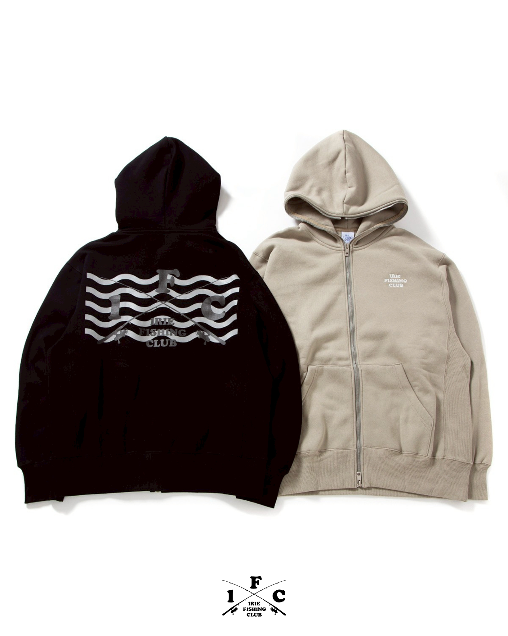 IFAW25-020-CROSS-ROD-WAVE-ZIP-UP-HOODIE