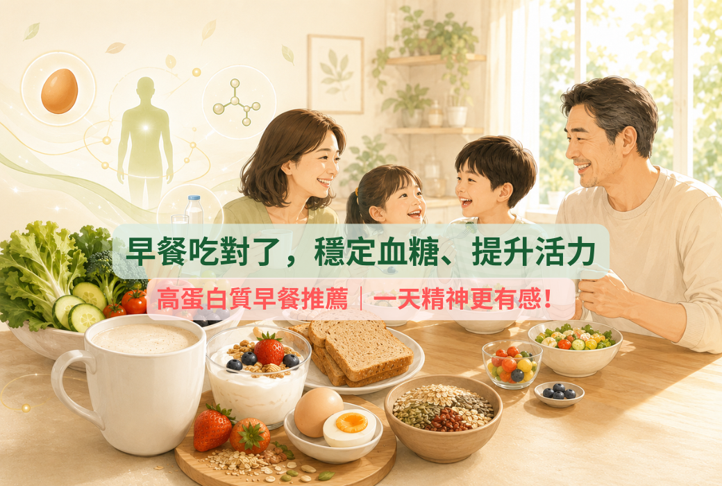 高蛋白質早餐推薦｜早餐吃對了，穩定血糖、提升活力，一天精神更有感！