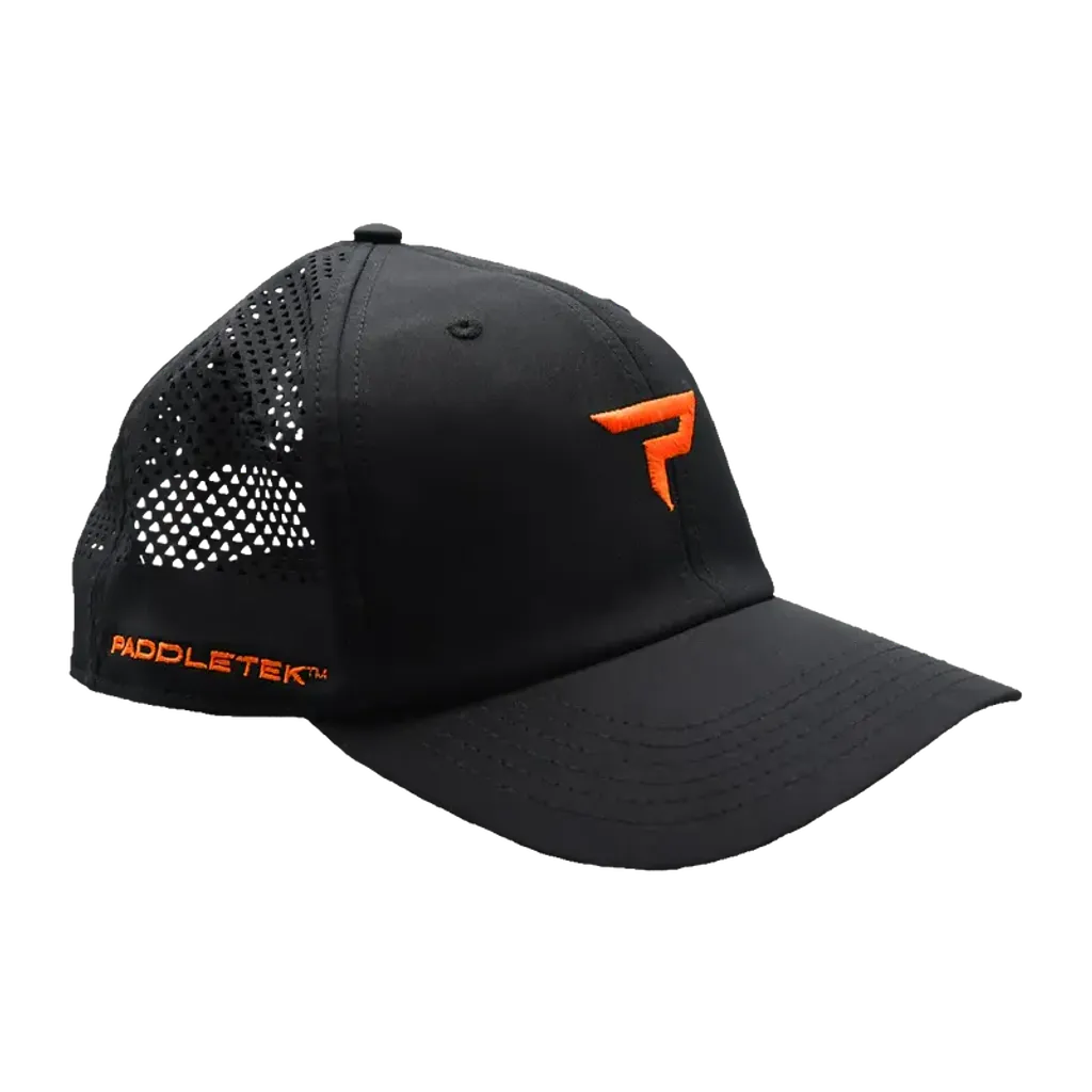 Paddletek_Performance-Icon-Hat_BlackOrange_Side